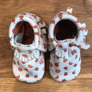Freshly picked Clementine moccasins 4 toddler